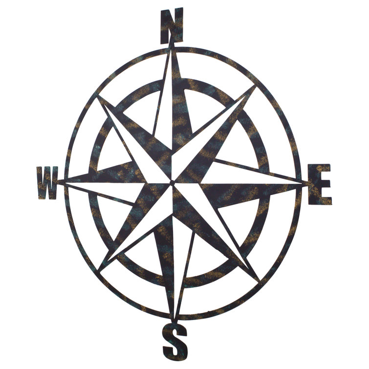 Breakwater Bay Metal Compass Wall Décor & Reviews Wayfair